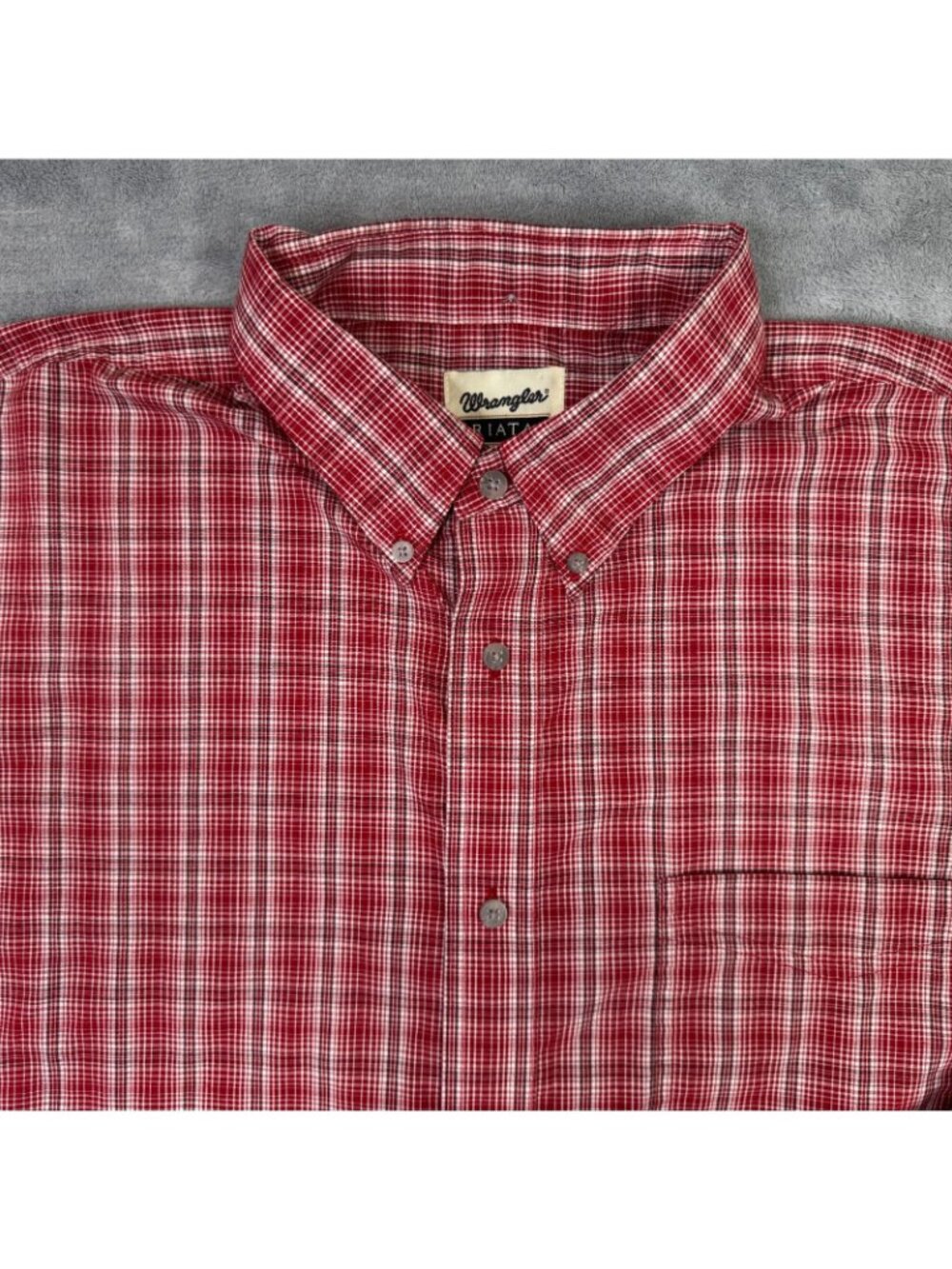 Wrangler Riata Shirt Mens 2XLT Red Plaid Button Down Western Cowboy 2XL Tall - Picture 5 of 11